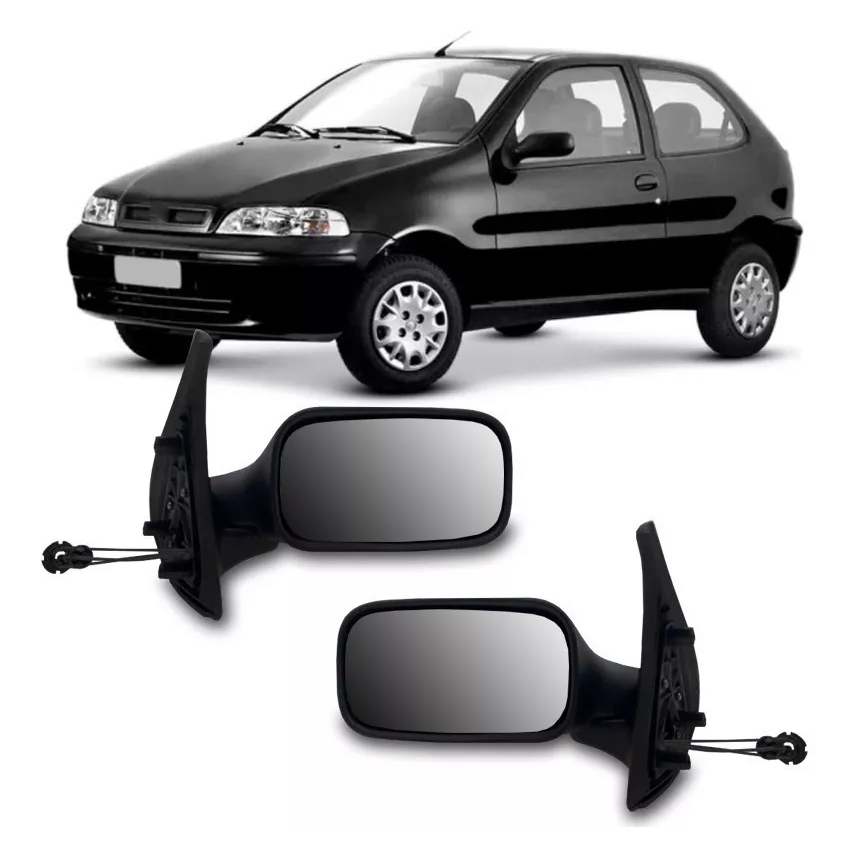 Par Retrovisor Fiat Palio 96 Até 2000 2 Porta C/ Controle