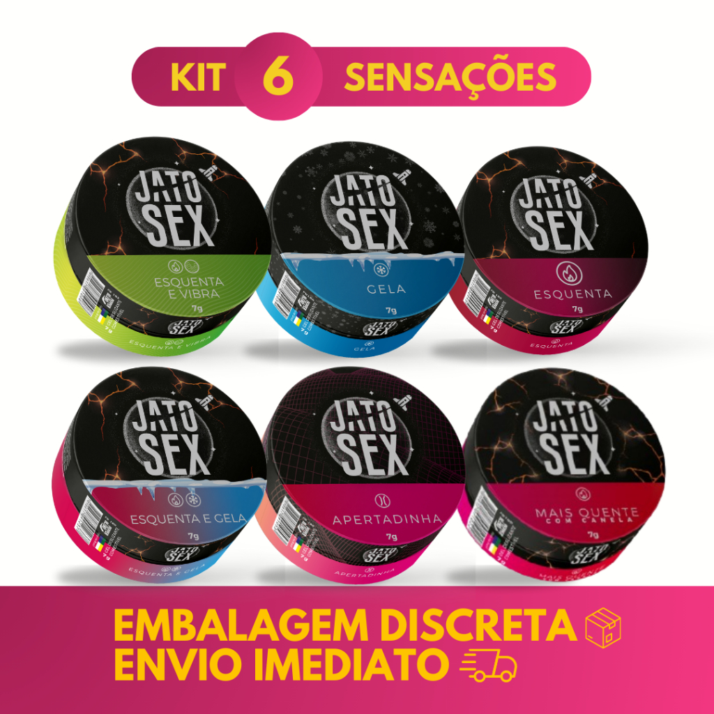 Kit Sex Shop 6 Gel Lubrificante Gela, Esquenta e Gela, Mais Quente, Esquenta e Vibra, Esquenta, Apertadinha 7g