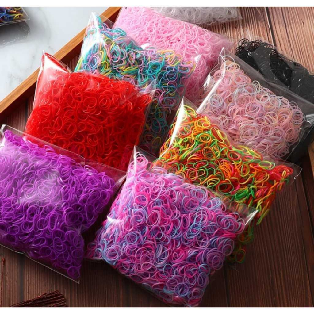Elástico de Cabelo Infantil – 500/1000/2000 unidades – Cores Doces Ideal penteados
