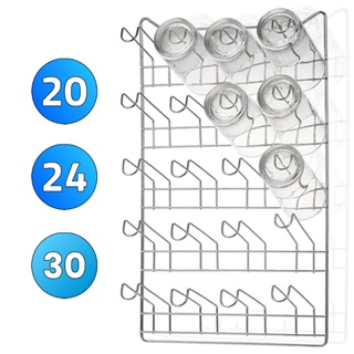 Porta Copos 30 Unidades de Parede | Secador e Escorredor Cromado Ideal para Bar Cozinha Restaurante em Oferta na Shopee