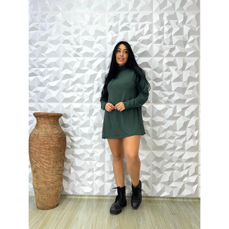 Ponche Lanzinha Vestido Blusão Feminino Manga Longa Natal e Ano novo