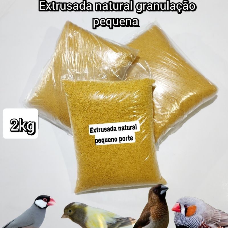 Ração Extrusada Natural (2Kg GRANULAÇÃO PEQUENA)