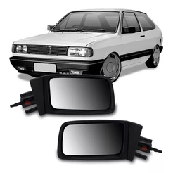 Retrovisor Gol Quadrado 88 89 93 94 95 Preto C/controle Dir