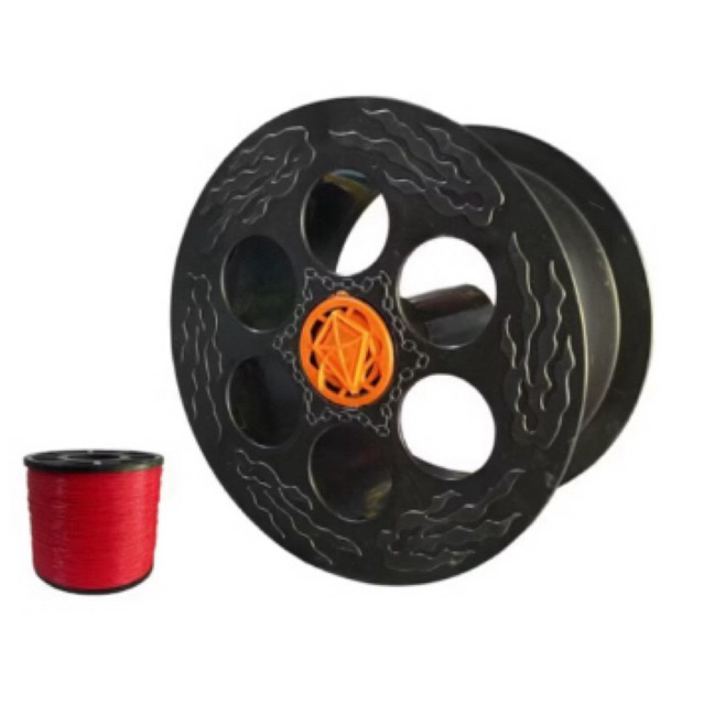 Carretilha média Lamar Preta 21 cm + Nylon 500 mts