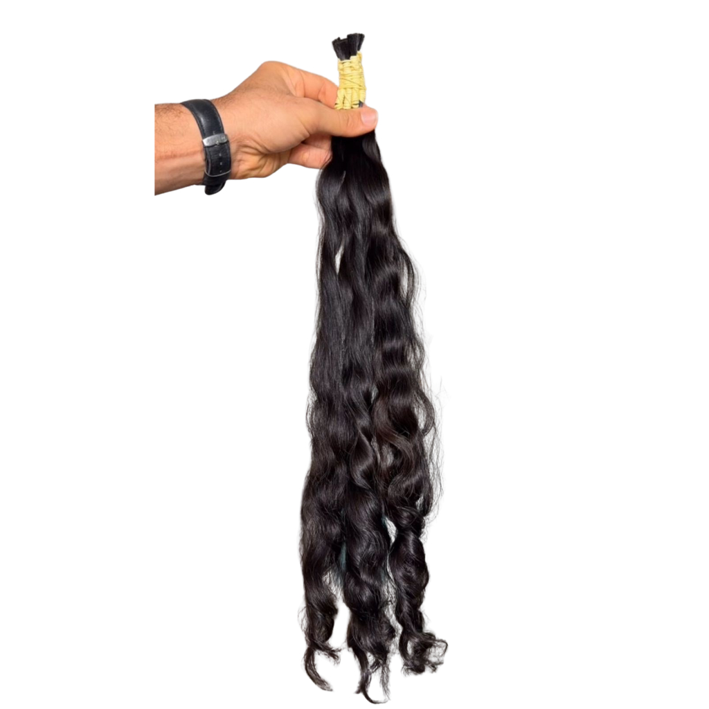 Cabelo Humano Brasileiro do Sul Cacheado Natural 60/63 Cm 60 Gramas
