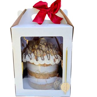 Caixas Para Bolo Alto 20x20x26 Com Alça De Apoio E Visor em Acetato em Oferta na Shopee