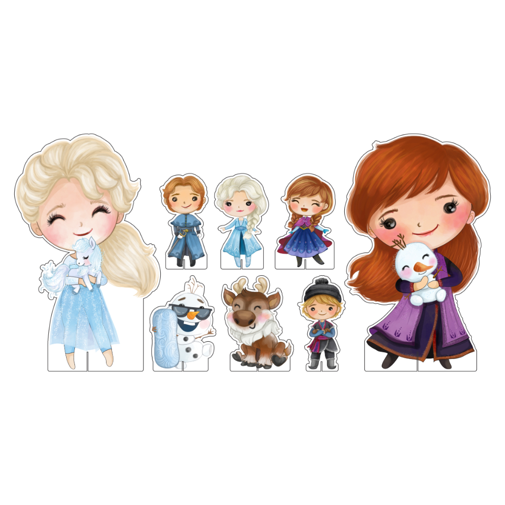 Kit Display Chão + Mesa Festa Infantil Frozen Cute DK