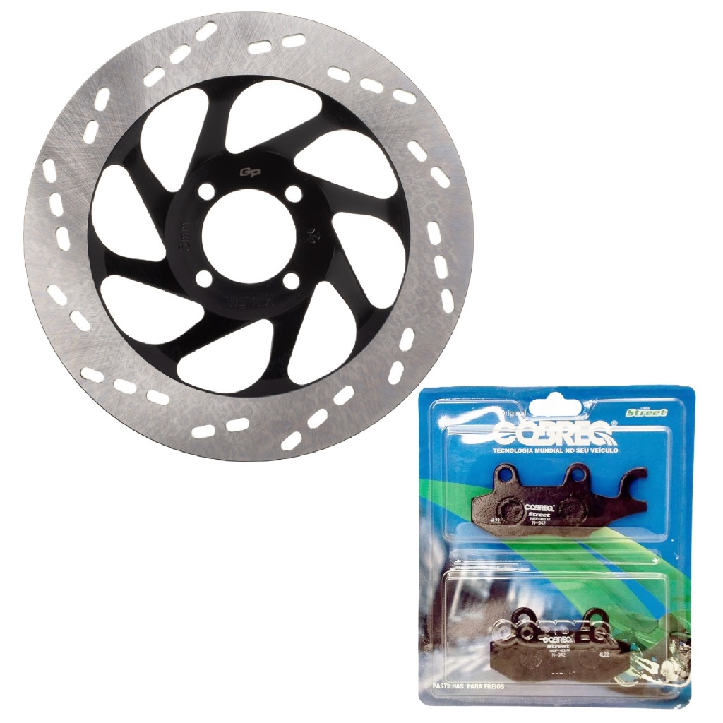 Disco de Freio Dianteiro Suzuki Yes 125 + Pastilhas Cobreq em Oferta na Shopee