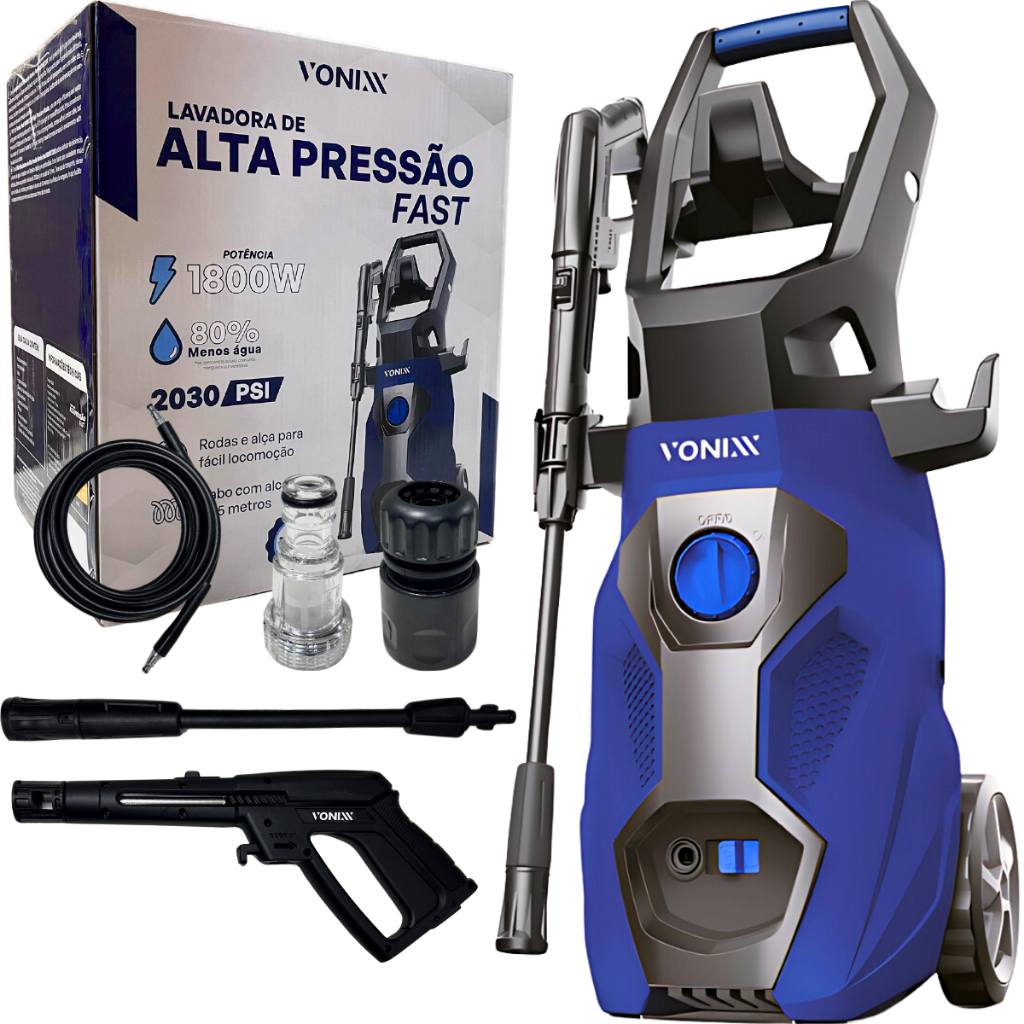 Lavadora de Alta Pressão Vonixx Fast 1800w 2030psi em Oferta na Shopee