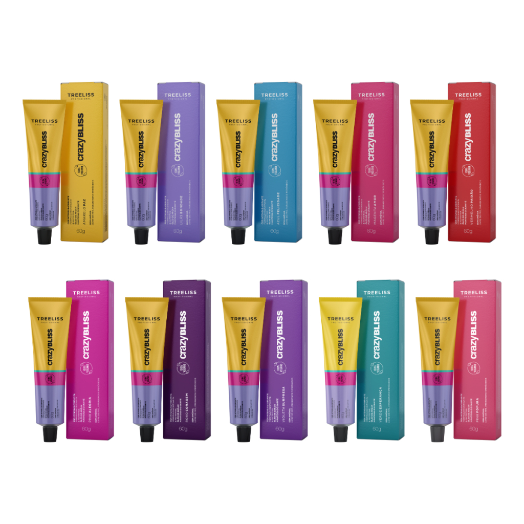 Tonalizante natural sem amônia CrazyBliss Cores ousadas em Oferta na Shopee