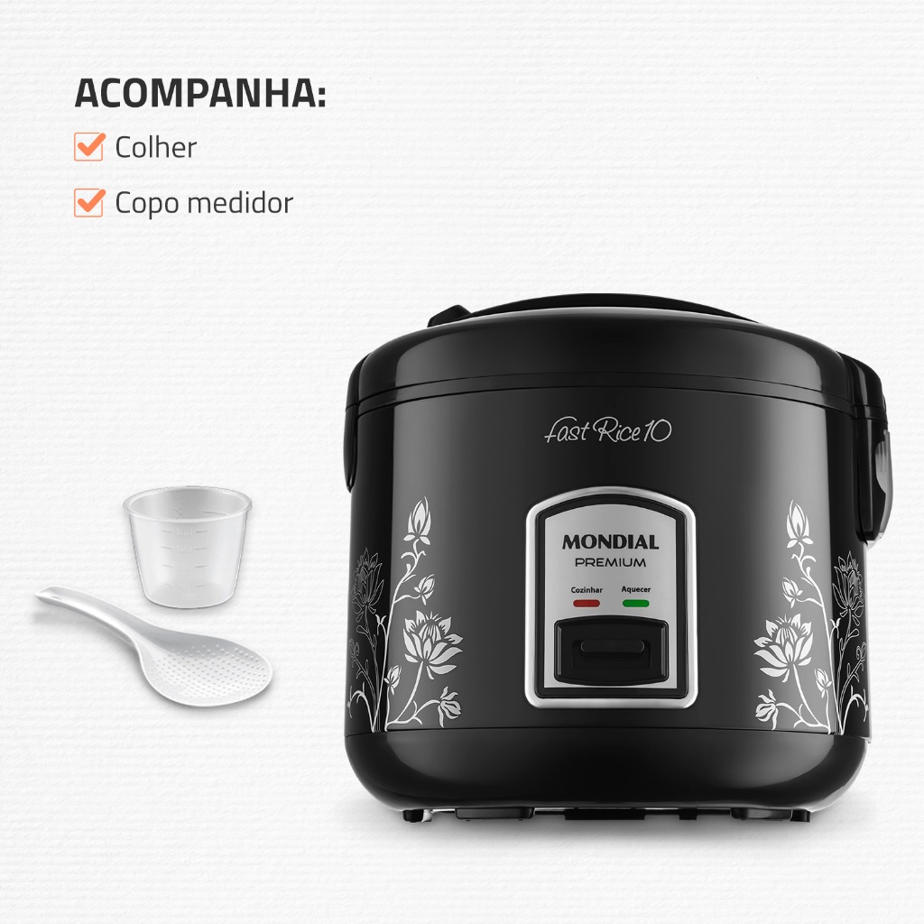 Panela Elétrica de Arroz PE-44-10X Mondial 700W 10 Xícaras · foto 2