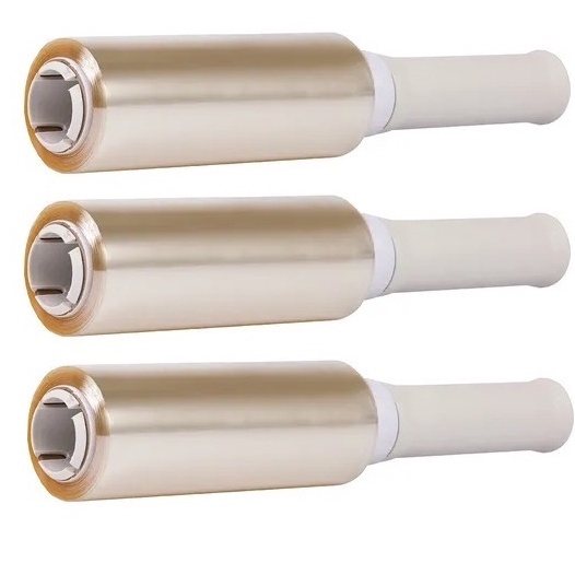 Bobina Filme Pvc Rolo Prático Multiuso 12cm x 70 Metros Com 3 Rolos