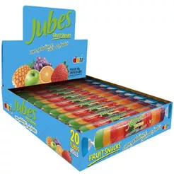 Balas de Goma Jubes Fruit Snacks Tropical Tubo C/20un 960g - Dori