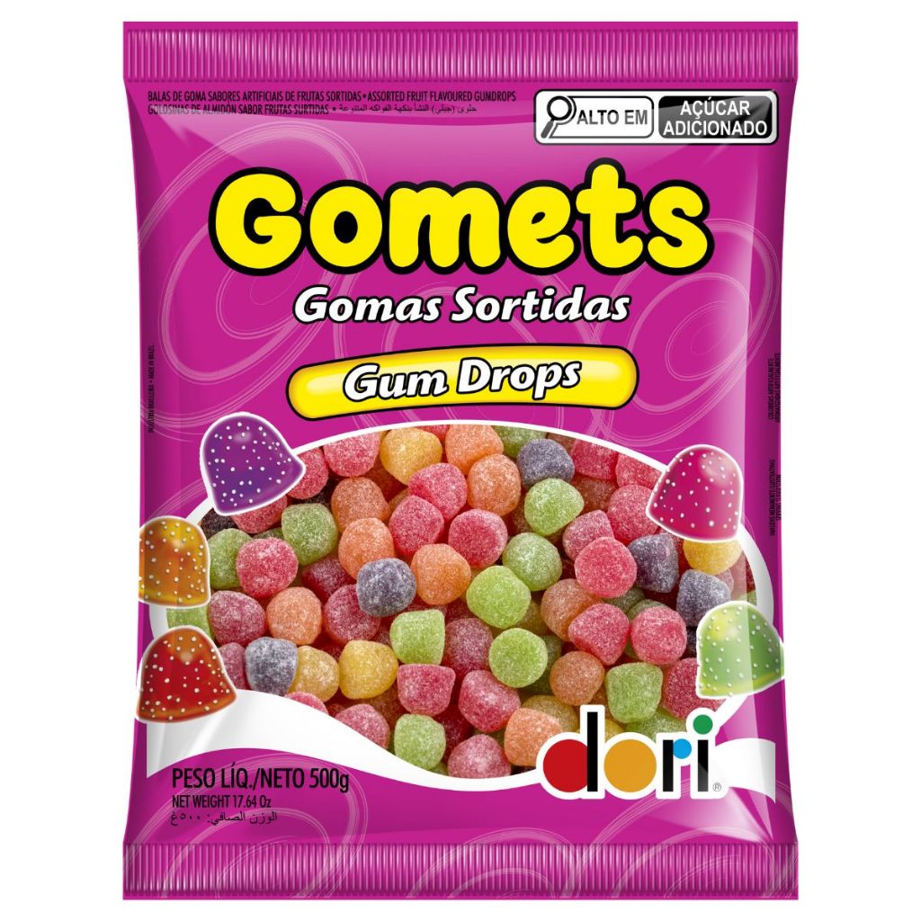 Balas de Goma Sino Gomets Gum Drops 500g Dori