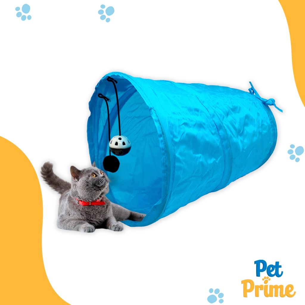 Túnel Brinquedo Gato Dobrável 40cm Poliéster Savana Pet em Oferta na Shopee