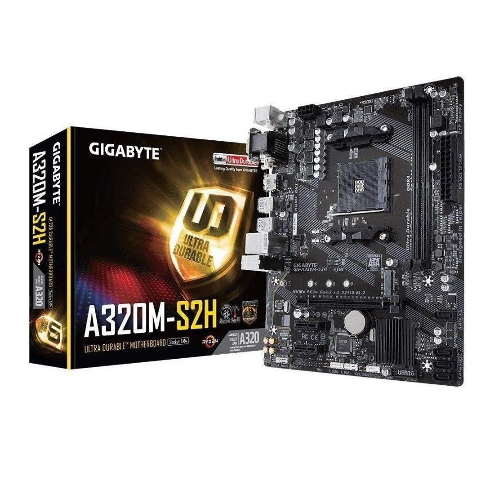 Placa Mãe Gigabyte A320M-S2H DDR4 AMD Socket AM4