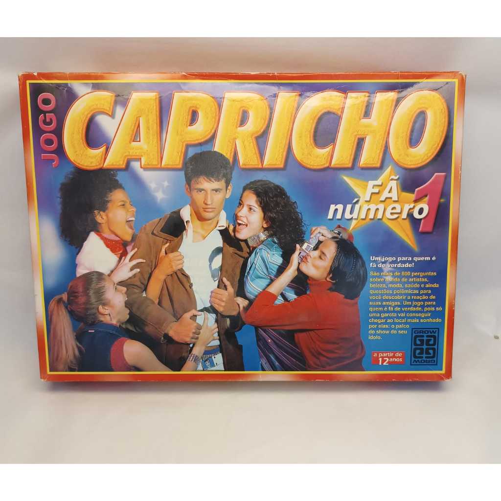 Jogo Capricho Fã Número 1 Grow Completo Antigo Raro