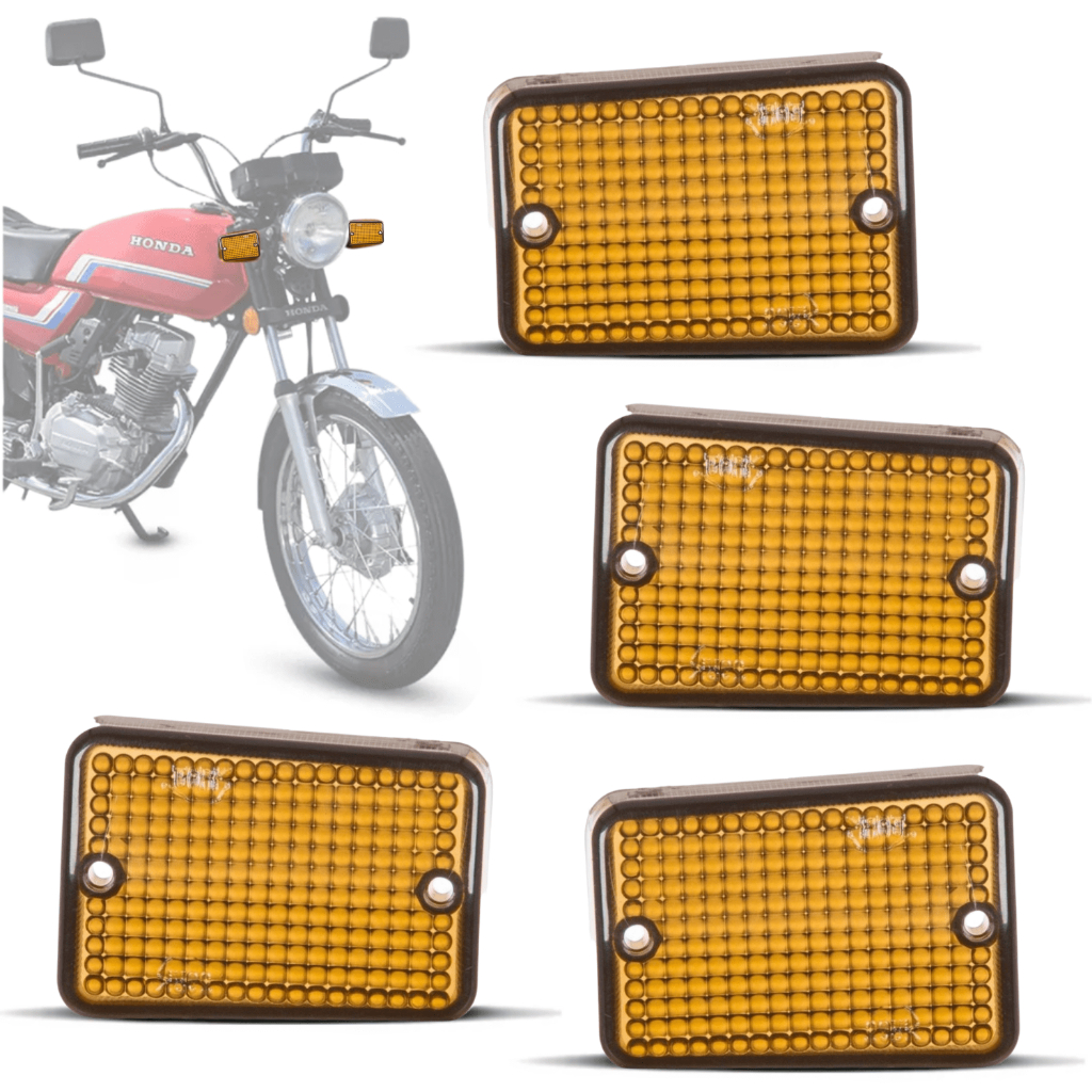Kit 4 Lente do Pisca Seta Moto Honda Today Titan ML Turuna CG 83/99 Fumê Universal Original