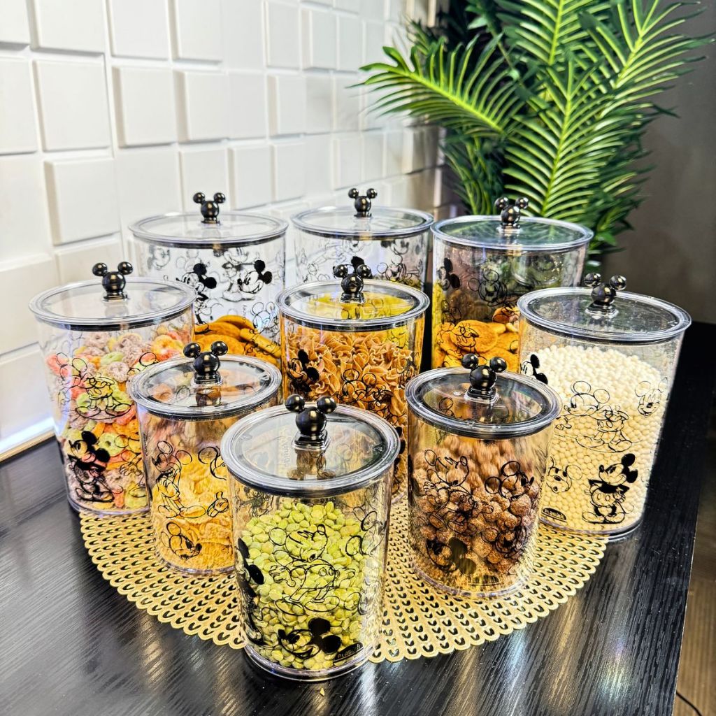 Pote Hermético Mickey Mouse – 500ml, 1L, 1,8L ou Kit com 3 Potes (Escolha a Opção)