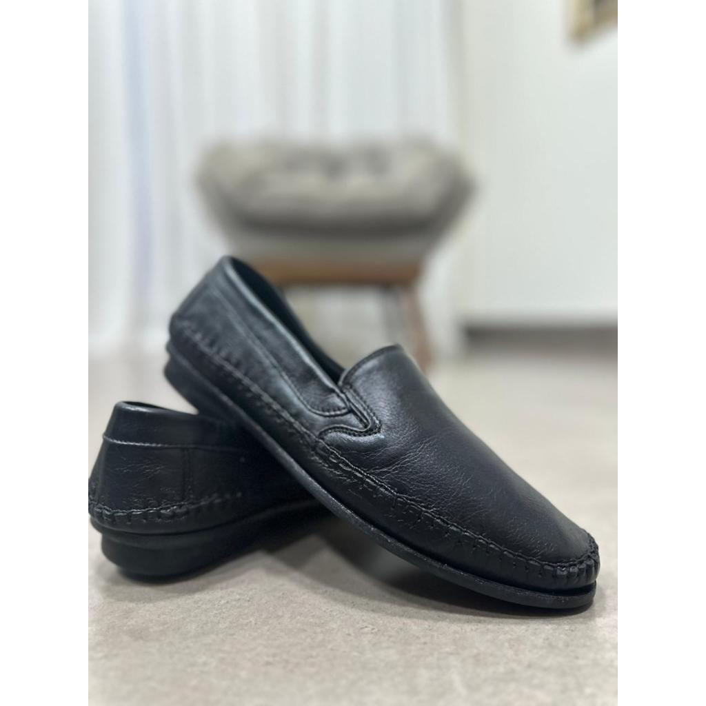 Sapato Masculino Mocassim Couro Legitimo Sapatilha Confortável Casual Calçado Estiloso Slip Verão