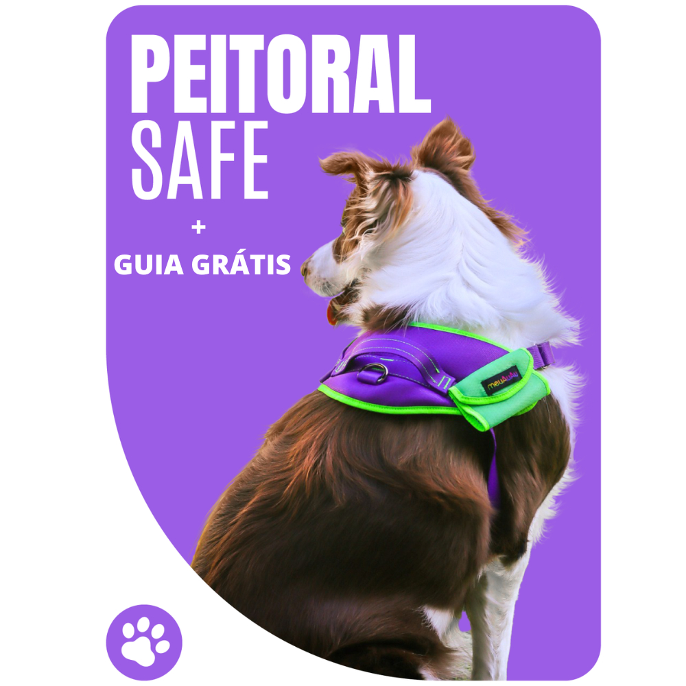Peitoral meuAuAu 3 em 1: Peitoral + Guia GRÁTIS + Cata Caca Mais Disciplina para Seu Cão! em Oferta na Shopee
