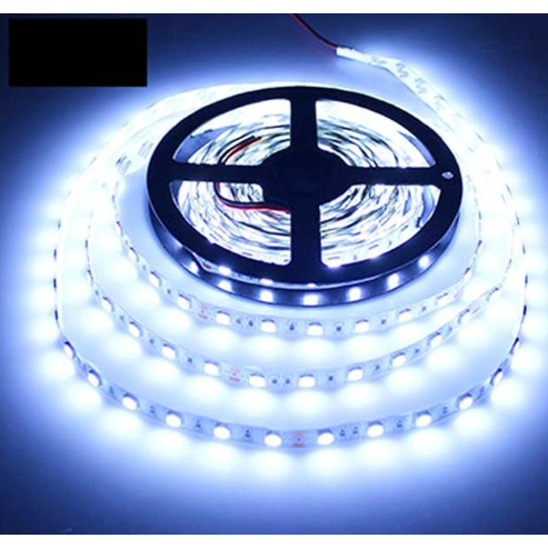 Fita LED Branco Frio 5050 5 Metros Carro Casa 12v 110v 220v Fita Iluminação LED