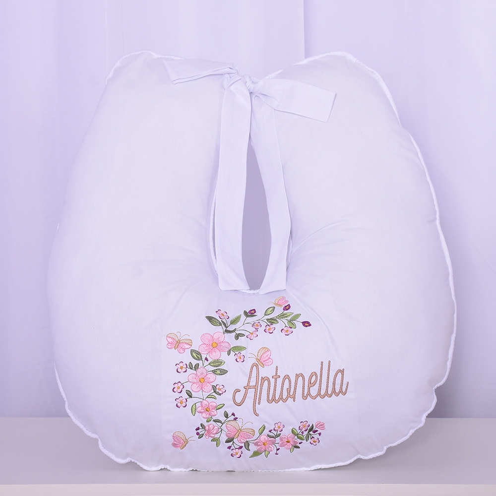 Apoio de Amamentar Personalizado Cecília Branco - 01 Peça em Oferta na Shopee