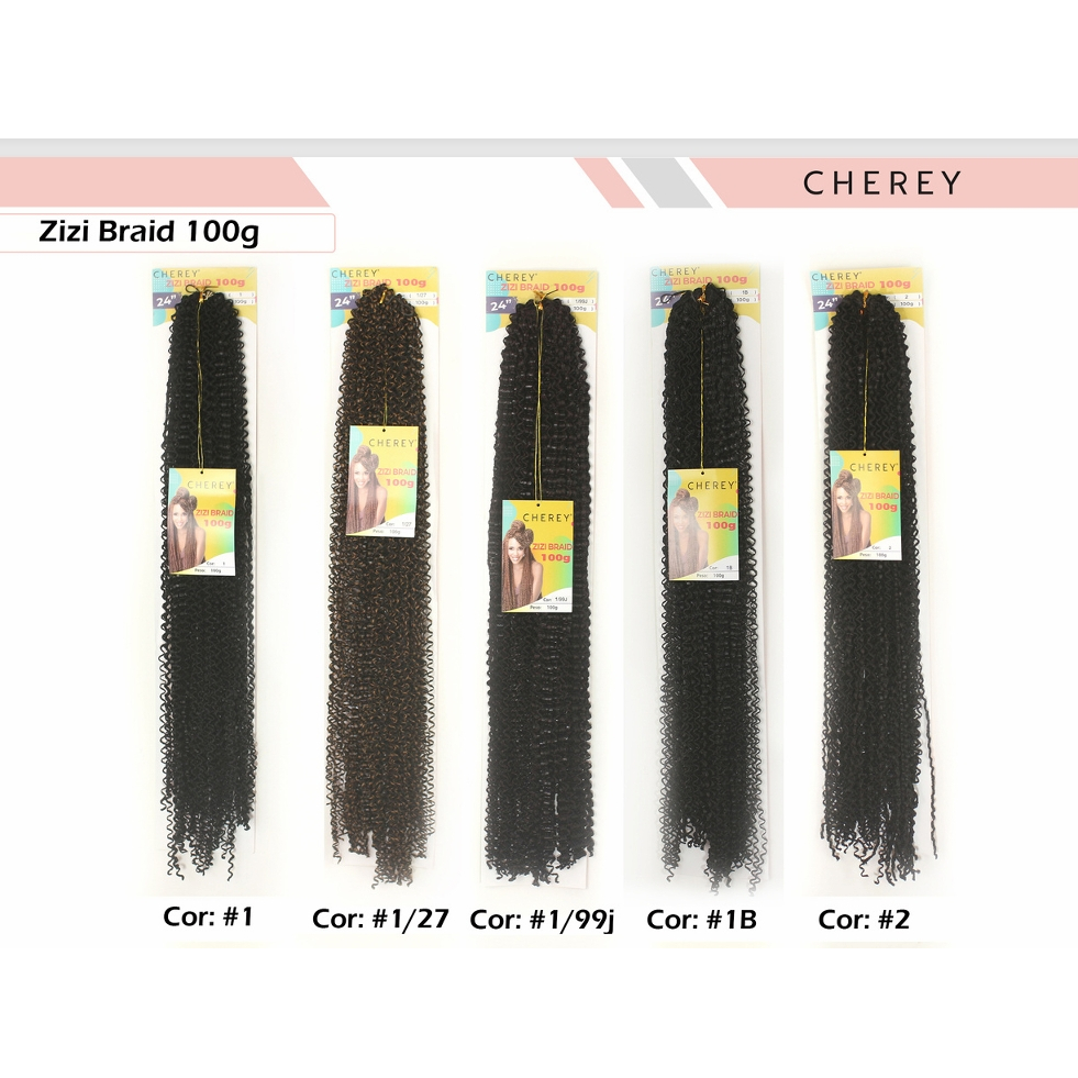 kit 4 Cabelo Miojinho 100G 60cm Tranças Micro ZIZI  BRAID---CHEREY