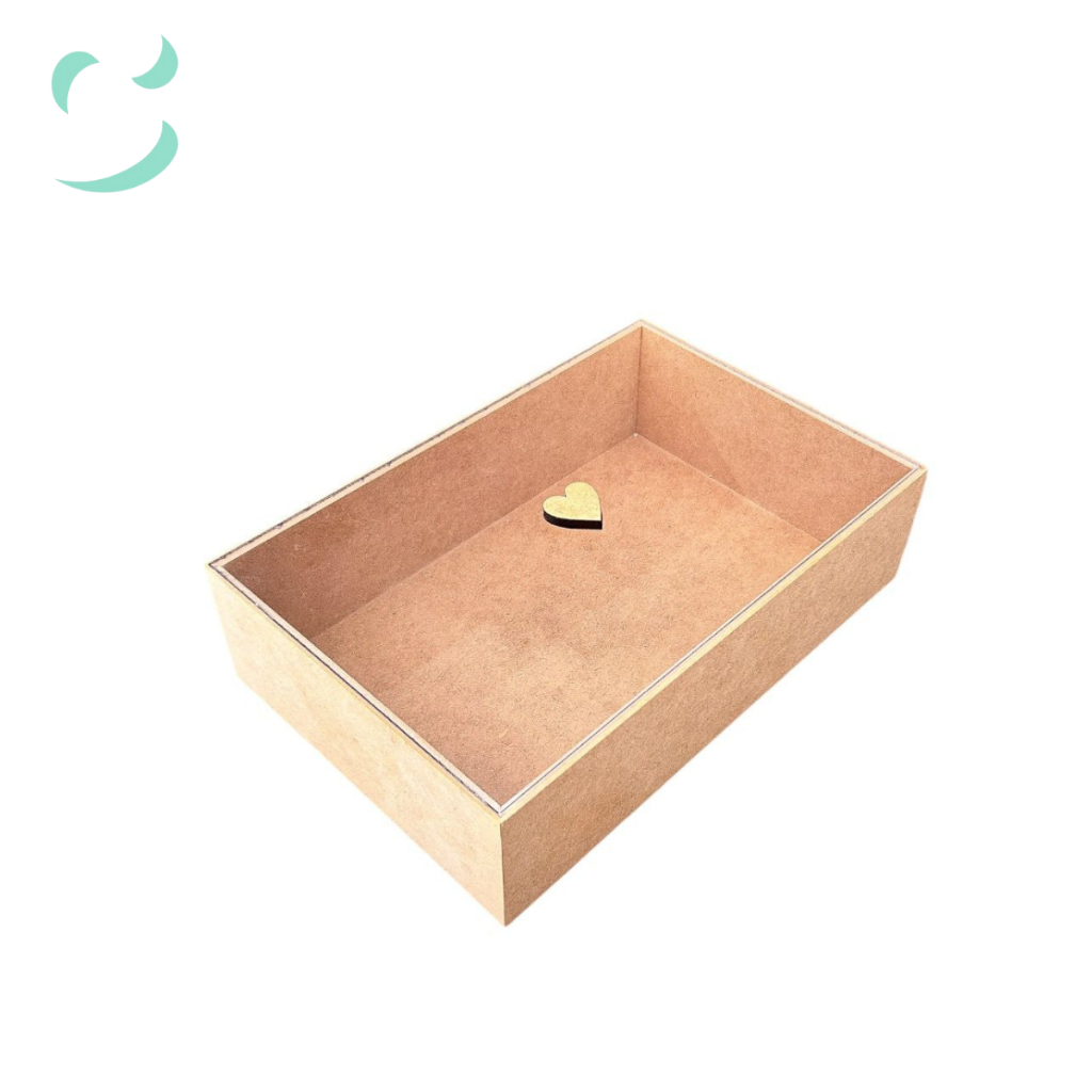 Caixa 30x20x8 em mdf tampa sapato com acrilico oferta linda