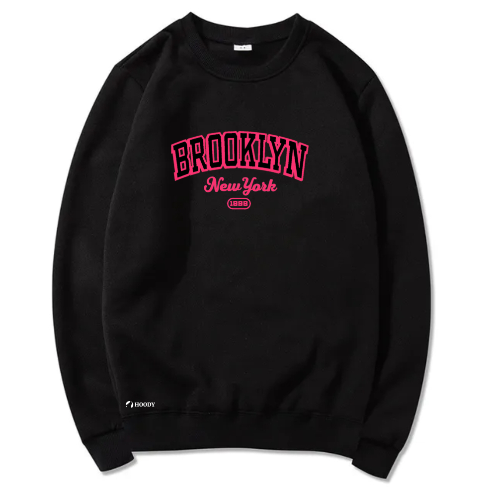 Moletom Brooklyn 1 Careca Gola Redonda Sueter Flanelado Masculino E Feminino