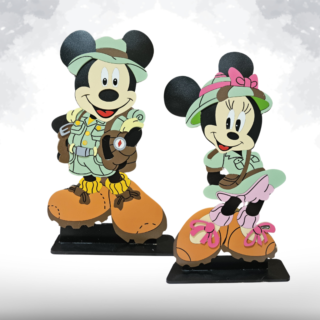 Display Mickey e Minnie Safari - Decoração Perfeita para Festas e Ambientes Temáticos