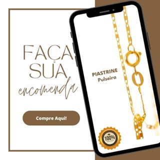 Pulseira Piastrine - Ouro 18k | opções de comprimento entre (13cm a 24 cm) em Oferta na Shopee