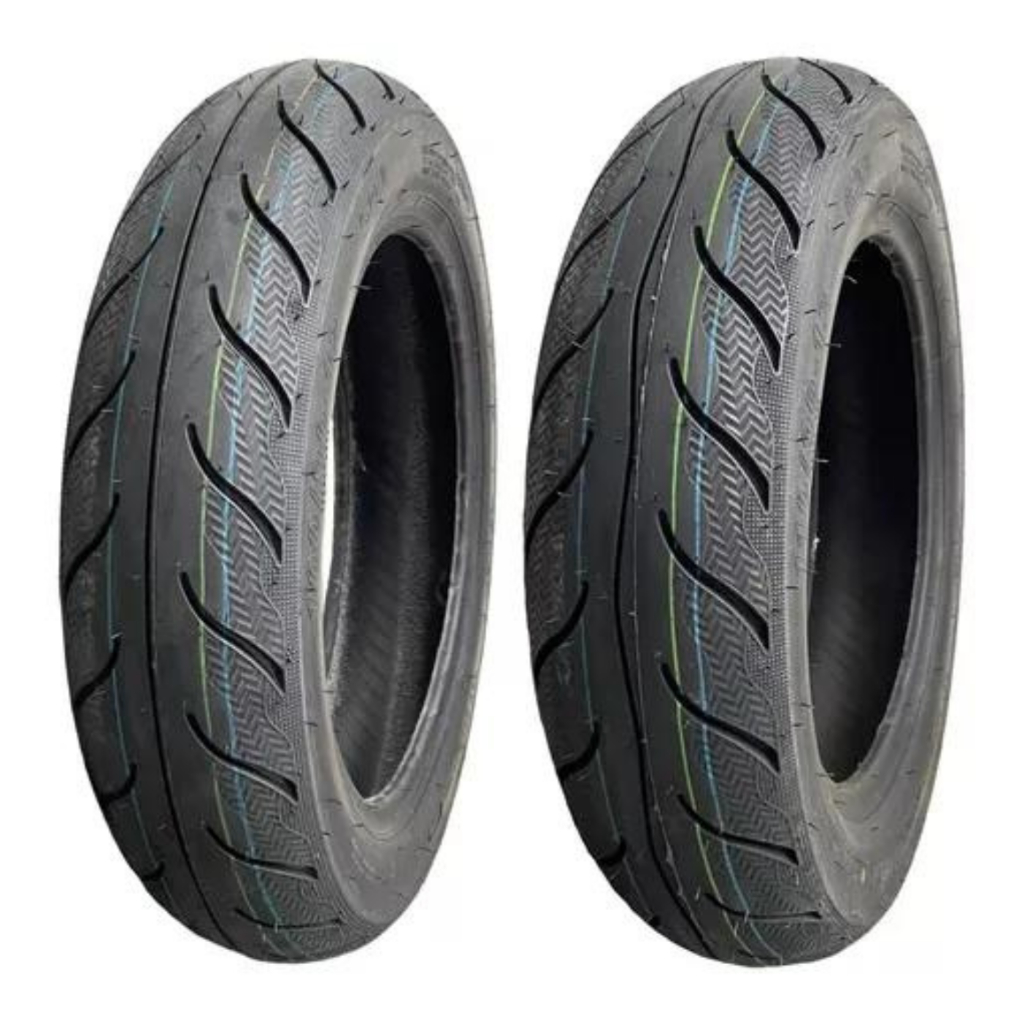 Par Pneu Kenda K6009 100/90-12 + 110/90-12 S/camara