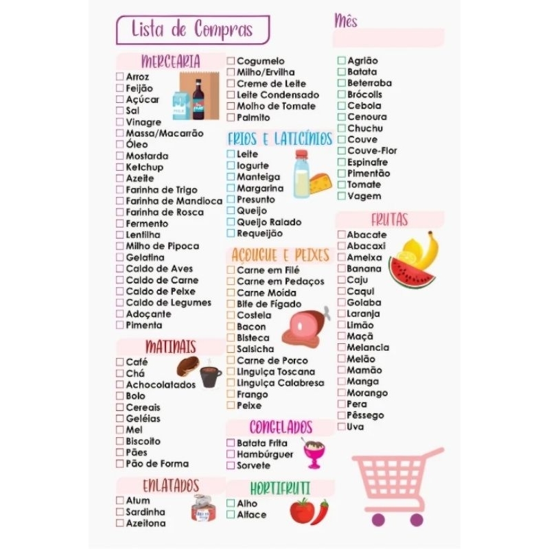 Bloco Lista de Compras Frente e Verso A5 100 folhas em Oferta na Shopee