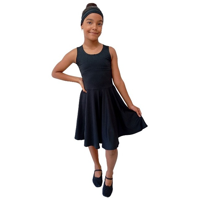 Vestido Infantil Godê regata Meninas Moda Evangélica Feminina