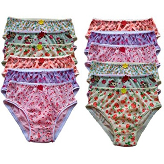 Kit 12 Calcinhas Infantil 100% Algodão Premium Menina 2 a 12 Anos Costura Tripla em Oferta na Shopee