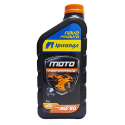 Óleo Ipiranga Moto Performance 15W50 Semissintético 4 Tempos 1 Litro Novo