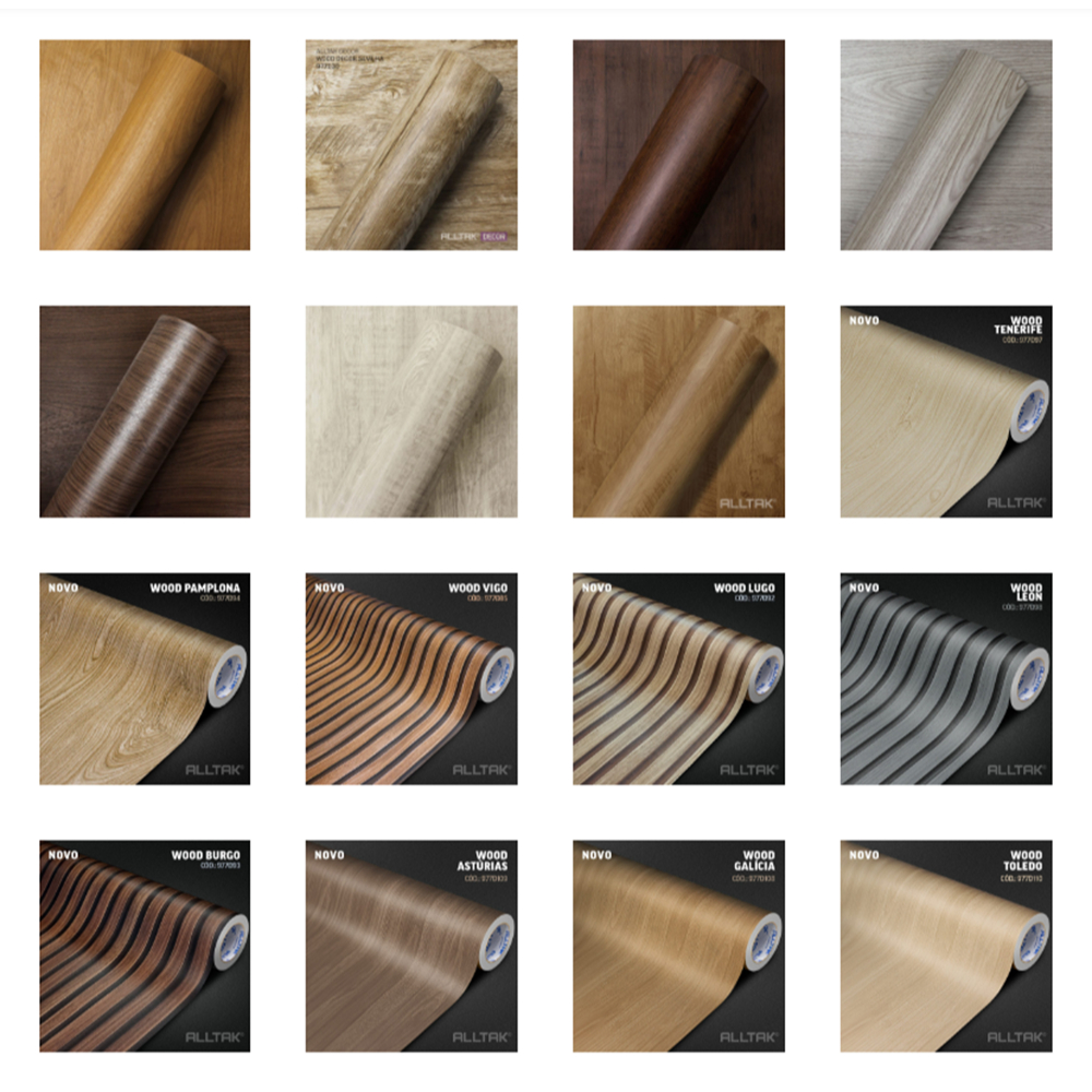 Papel de Parede Lavável Autoadesivo Alltak Decor Madeira 60cm