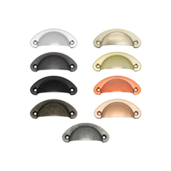 Puxador Tivoli Colonial Concha De Gaveta Armário Retro Provençal 64mm