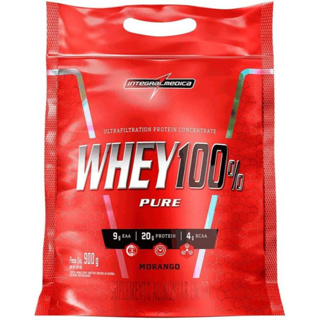 Whey 100% Pouch Morango 900g - Integralmedica em Oferta na Shopee