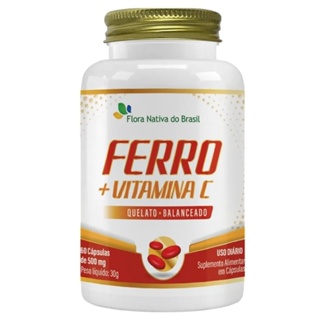Ferro + Vitamina C 60 Caps 500mg em Oferta na Shopee