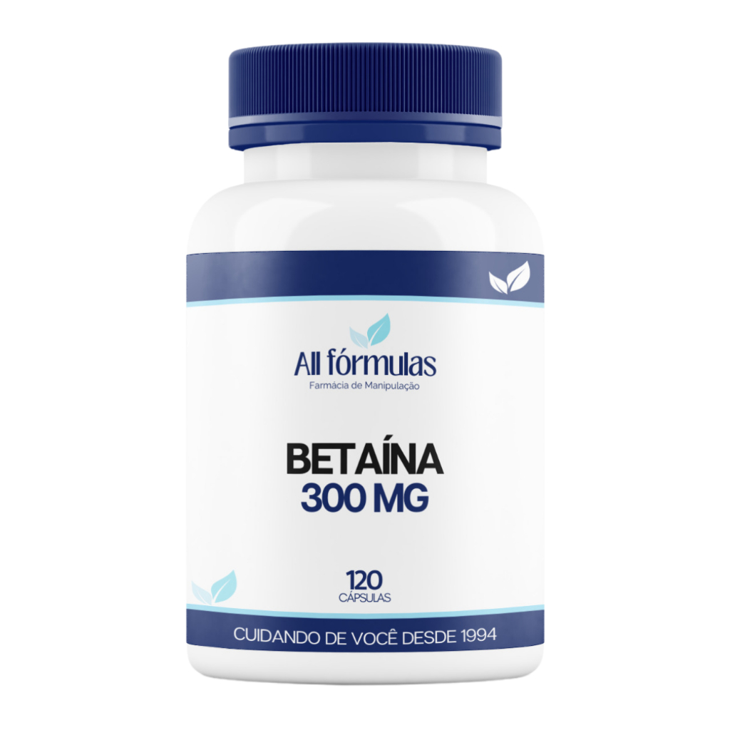 Betaína HCL 300MG - 120 Cápsulas - Original Legítima