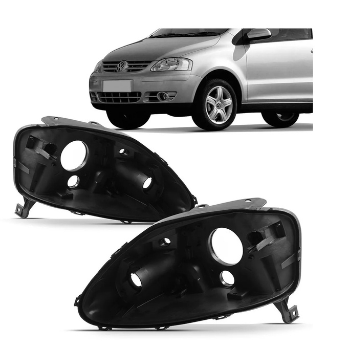 Carcaça Farol Fox Foco Simples 2004 2005 2006 2007 2008 2009