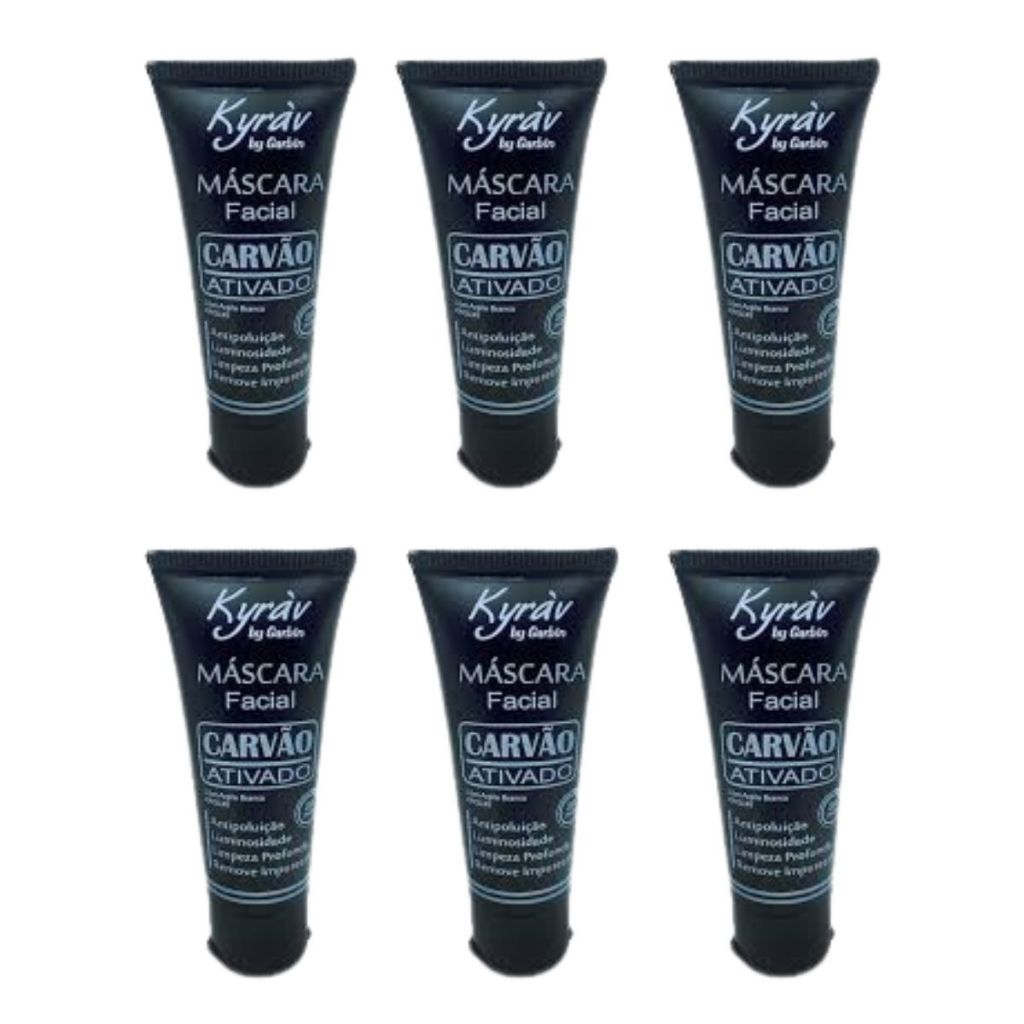 Kyrav Kit C/6 Mascara Facial Carvão Ativado em Oferta na Shopee