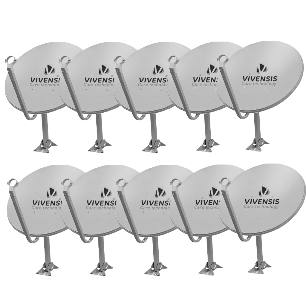 KIT 10 MINIPARABÓLICA VIVENSIS 60 CM 100% galvanizado