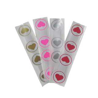 lacre Para Sacola Adesivo Coração 100 Unidades em Oferta na Shopee