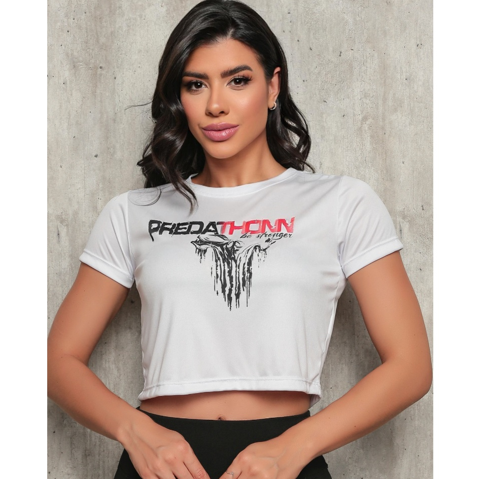 Cropped Academia Feminina Malhação Caminhada Corrida Esporte