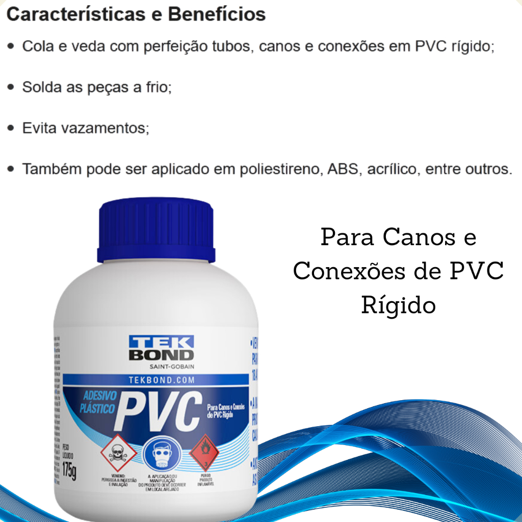 Adesivo PVC Bisnaga 175g - Tekbond
