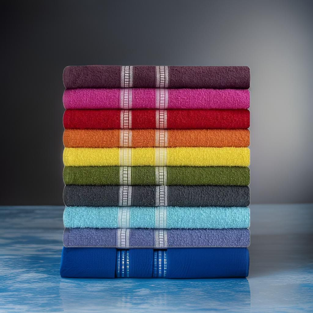 Kit 5 Toalha de Banho Banhào Madri 100% Algodão 60x120cm Sortidas