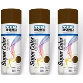 Spray Tek Bond Marrom Brilhante 350ml Uso Geral - Kit Com 3 em Oferta na Shopee